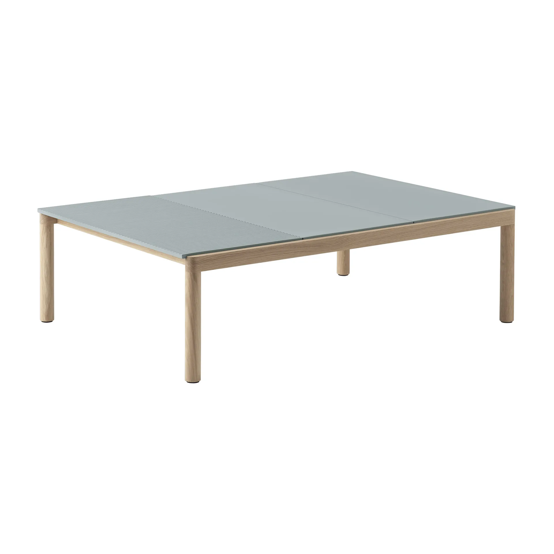 Couple 2 Plain-1 Wavy Beistelltisch 120 x 84 x 35cm, Pale blue-oak Muuto
