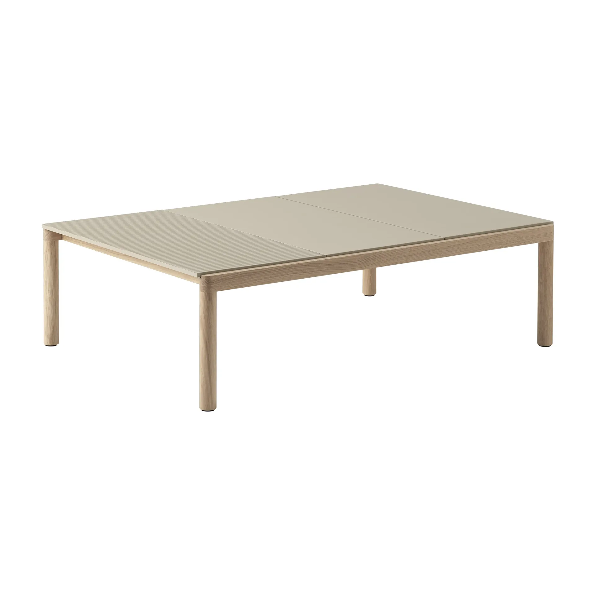 Couple 2 Plain-1 Wavy Beistelltisch 120 x 84 x 35cm, Sand-oak Muuto