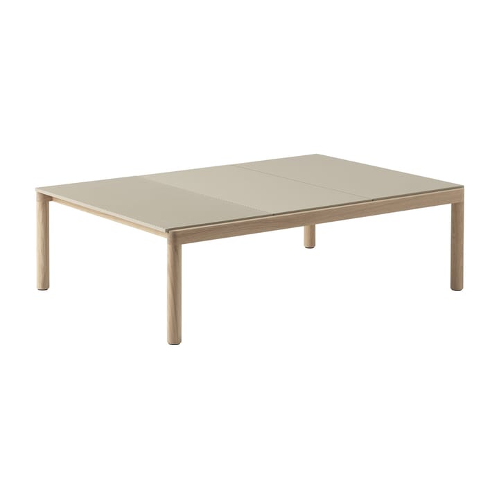 Couple 2 Plain-1 Wavy Beistelltisch 120 x 84 x 35cm - Sand-oak - Muuto