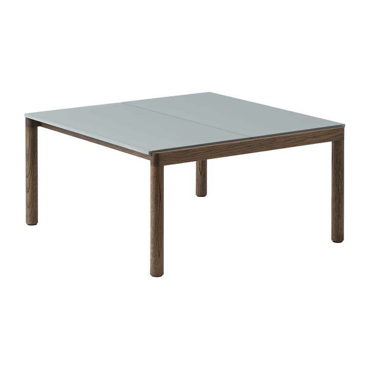 Couple 2 Plain Beistelltisch 80 x 84 x 40cm - Pale blue-dark oiled oak - Muuto