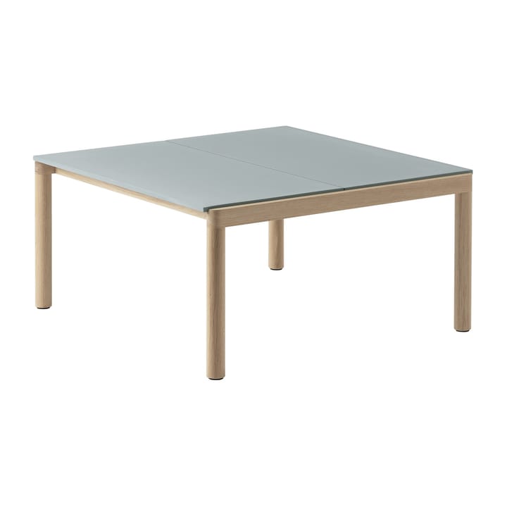 Couple 2 Plain Beistelltisch 80 x 84 x 40cm - Pale blue-oak - Muuto