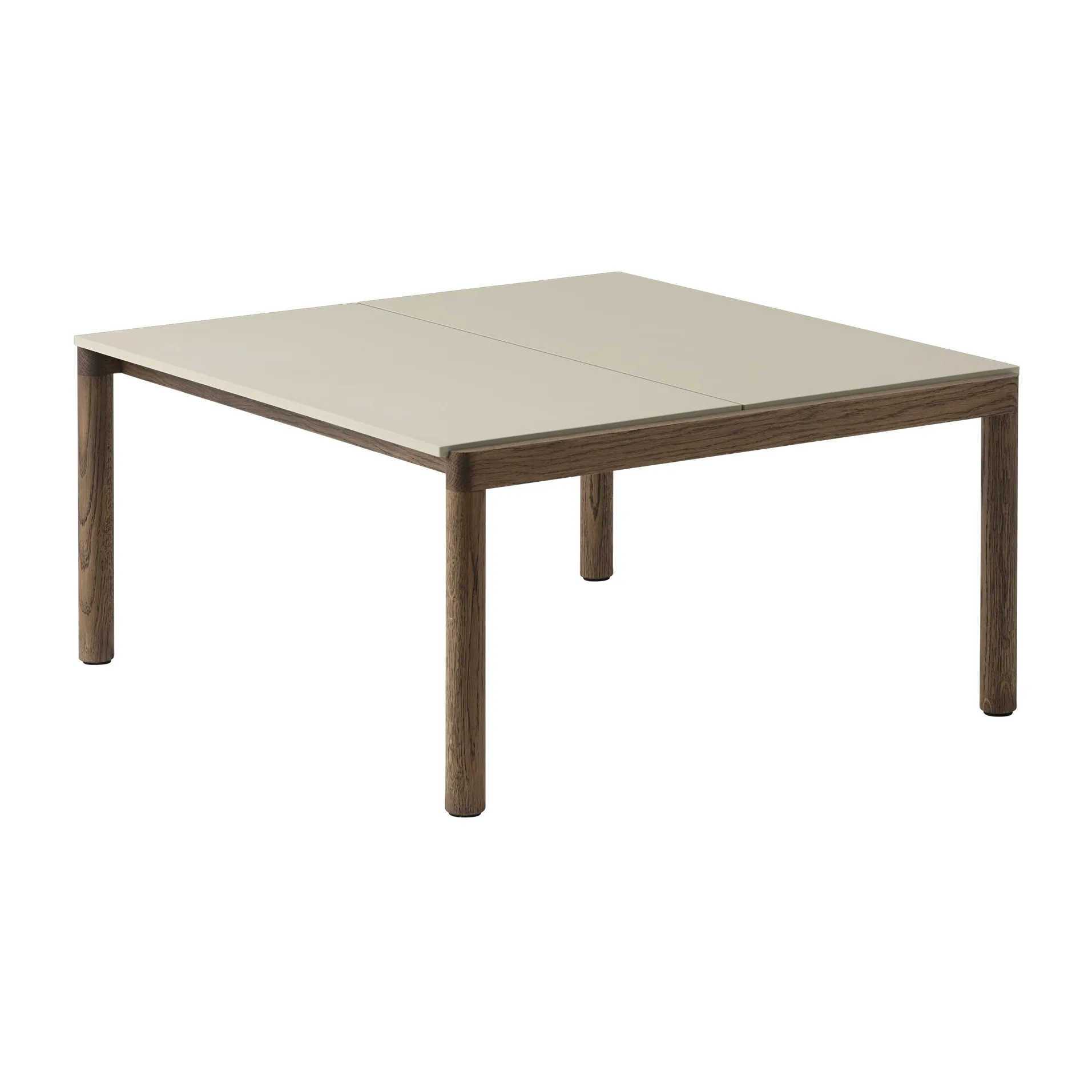 Couple 2 Plain Beistelltisch 80 x 84 x 40cm, Sand-dark oiled oak Muuto