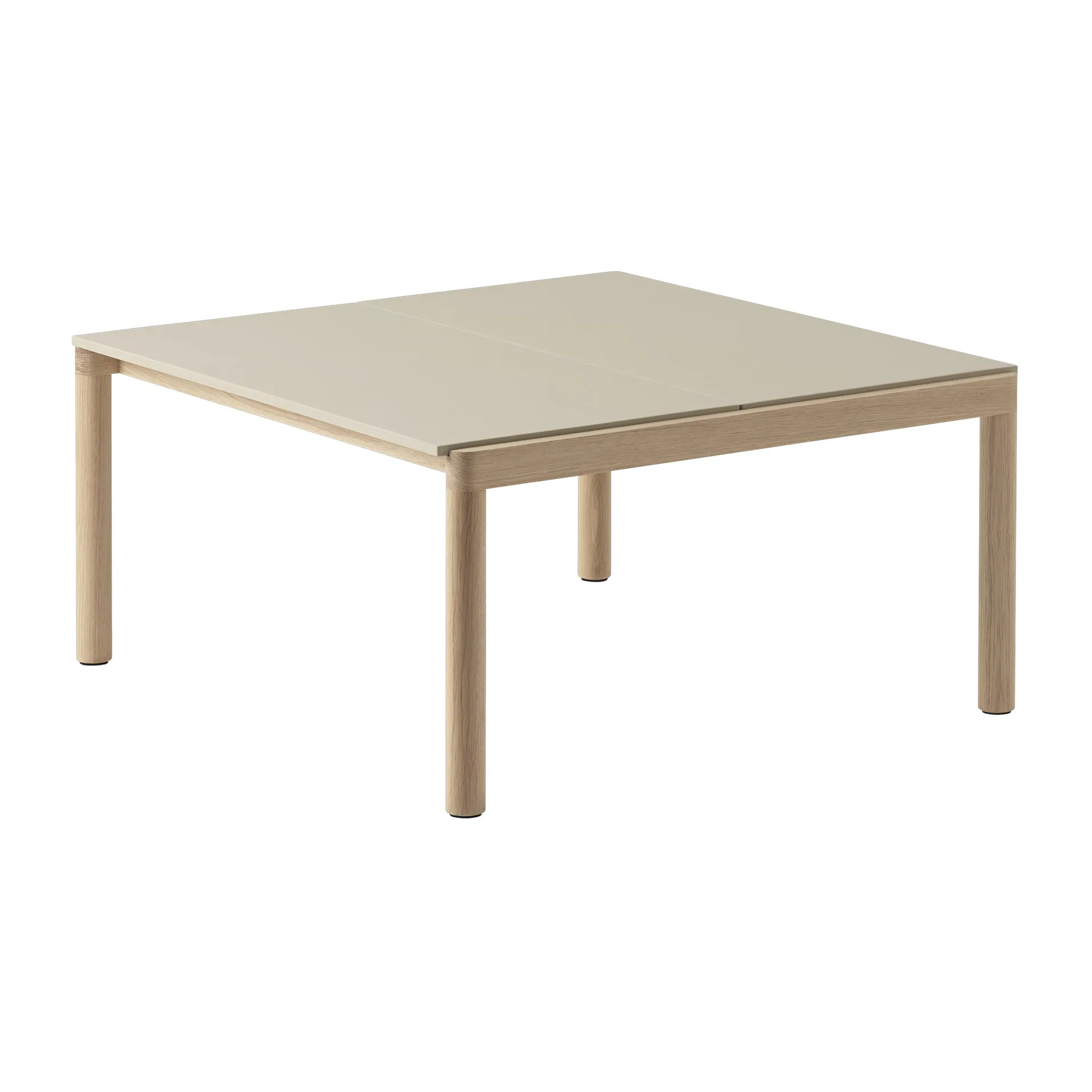 Couple 2 Plain Beistelltisch 80 x 84 x 40cm, Sand-oak Muuto