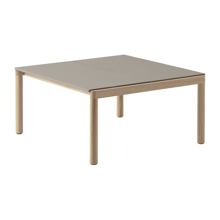 Couple 2 Plain Beistelltisch 80 x 84 x 40cm - Taupe-oak - Muuto