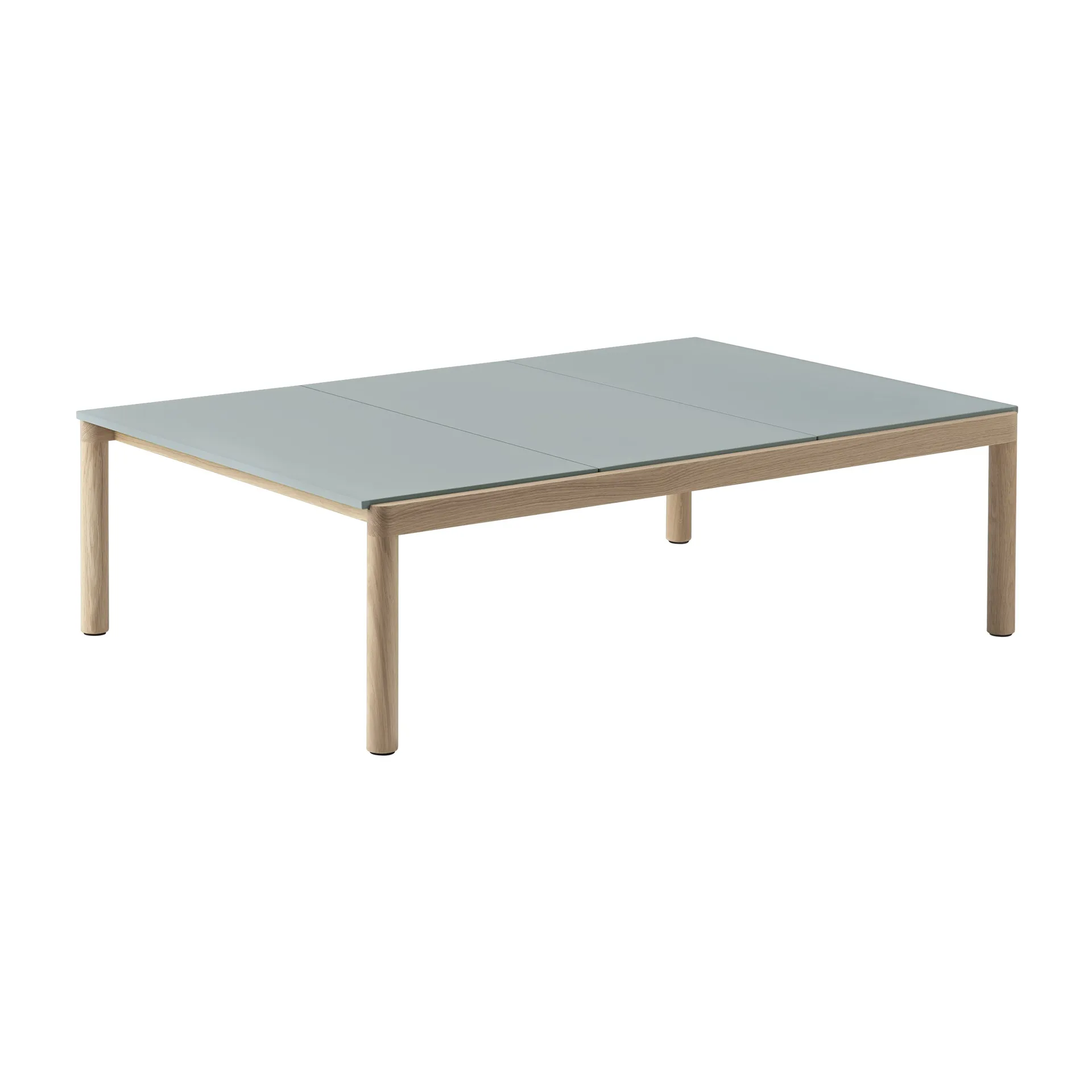 Couple 3 Plain Beistelltisch 120 x 84 x 35cm, Pale blue-oak Muuto