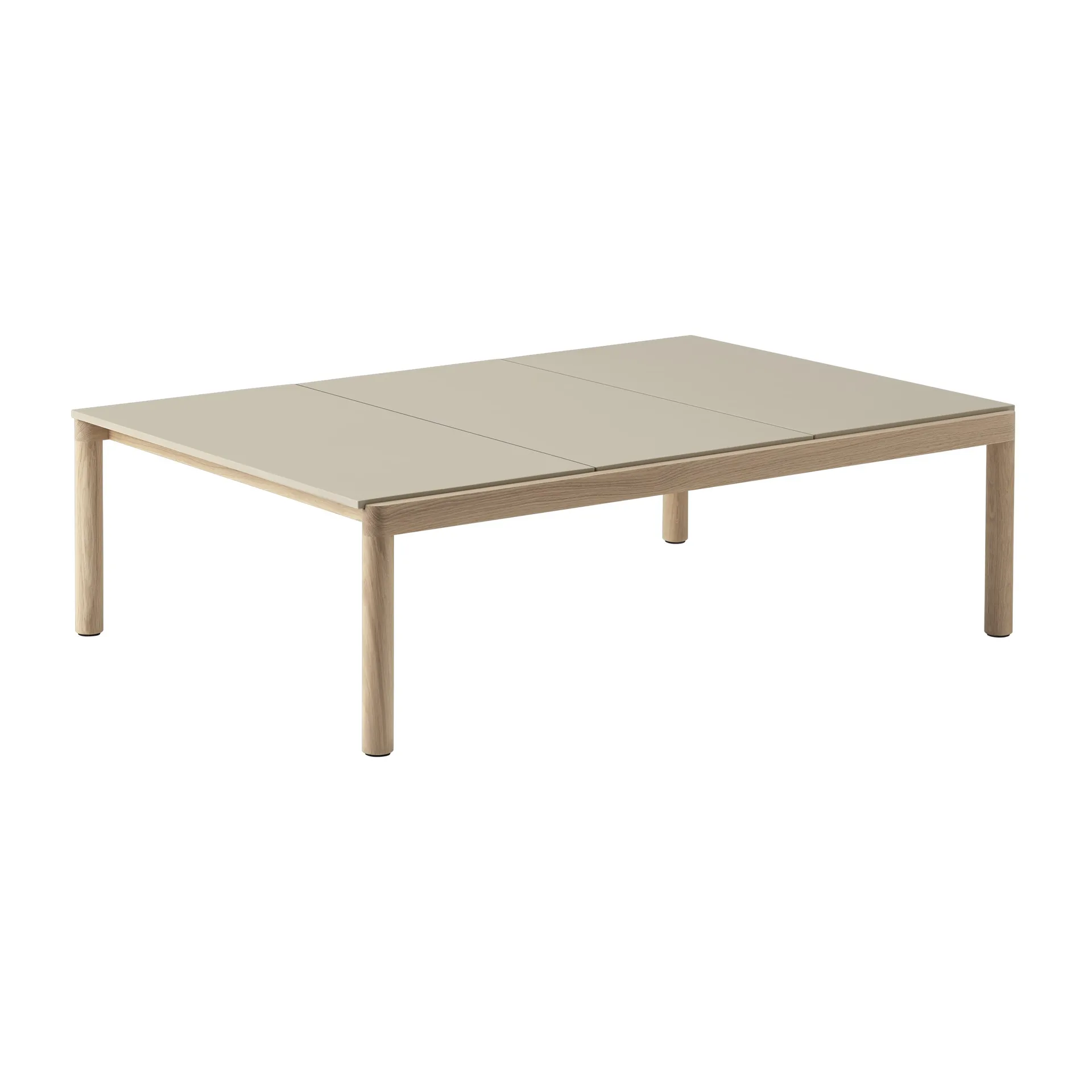 Couple 3 Plain Couchtisch 120 x 84 x 35cm, Sand-oak Muuto