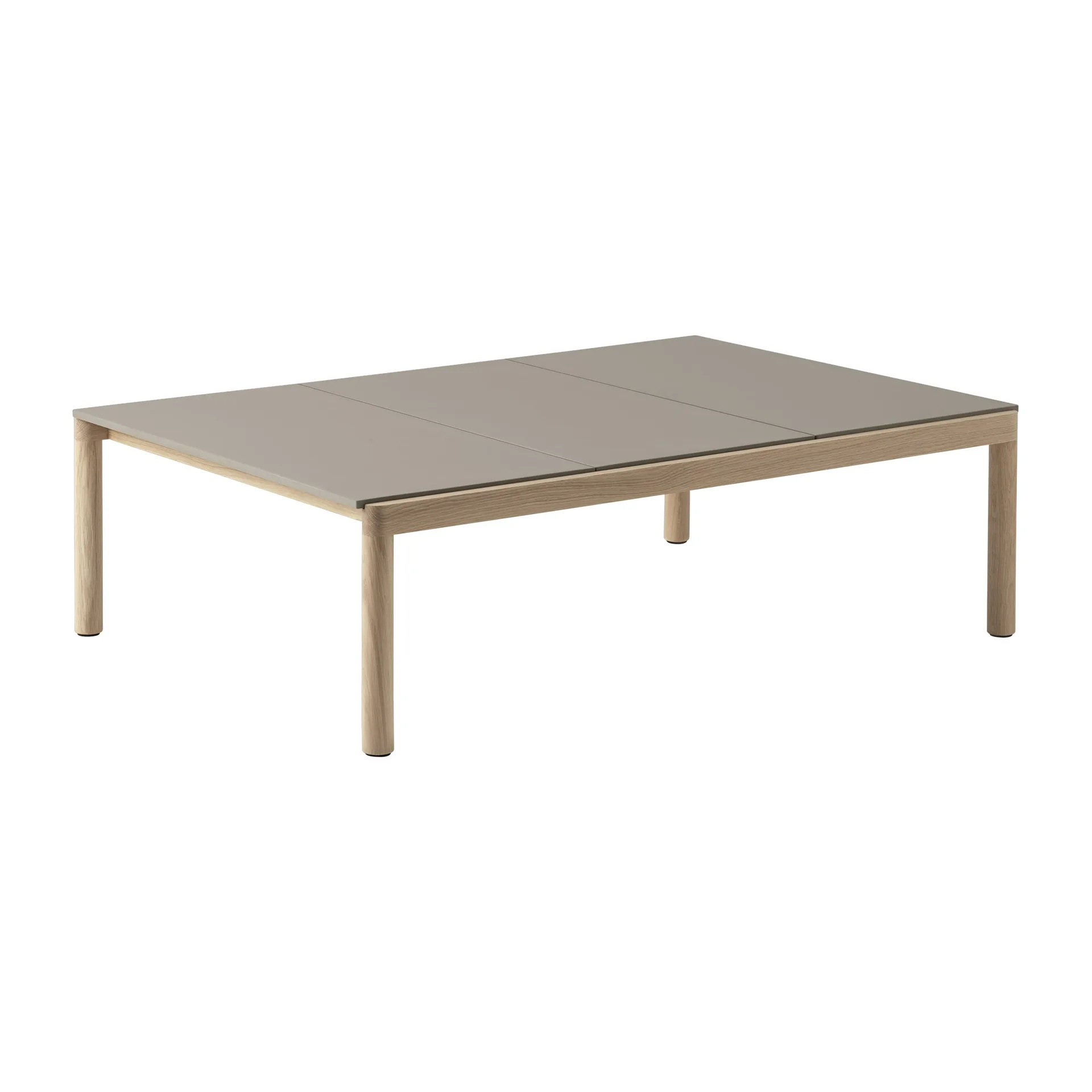 Couple 3 Plain Couchtisch 120 x 84 x 35cm, Taupe-oak Muuto
