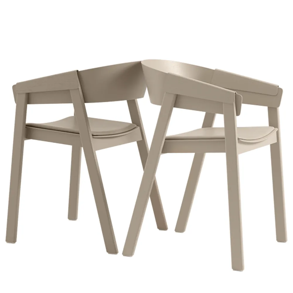 Cover Armlehnstuhl verkleideter Sitz, Remix 252-oak Muuto