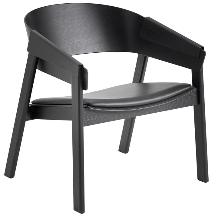 Cover lounge chair leather - Refine leather black-Black - Muuto
