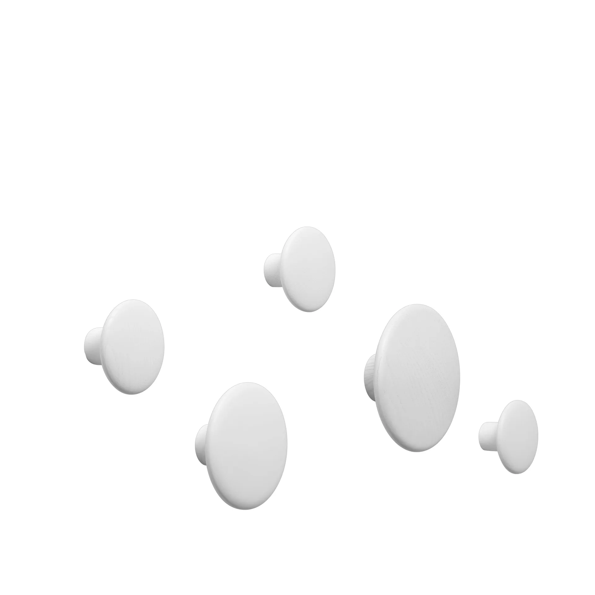 Dots Wandhaken 5er Set, Cremeweiß Muuto