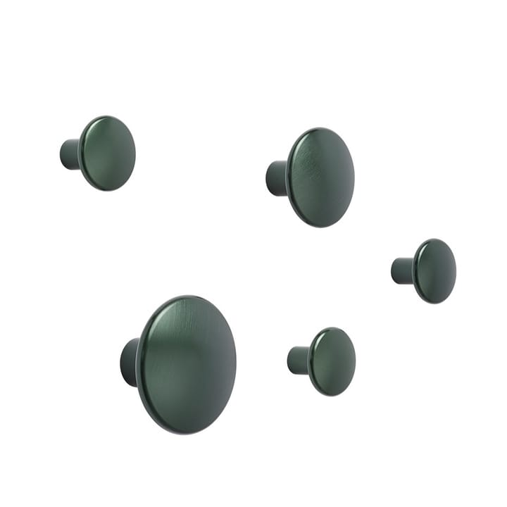 Dots Wandhaken Metall 5er Set - Dark green - Muuto