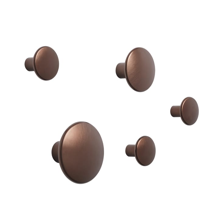 Dots Wandhaken Metall 5er Set - Umber - Muuto