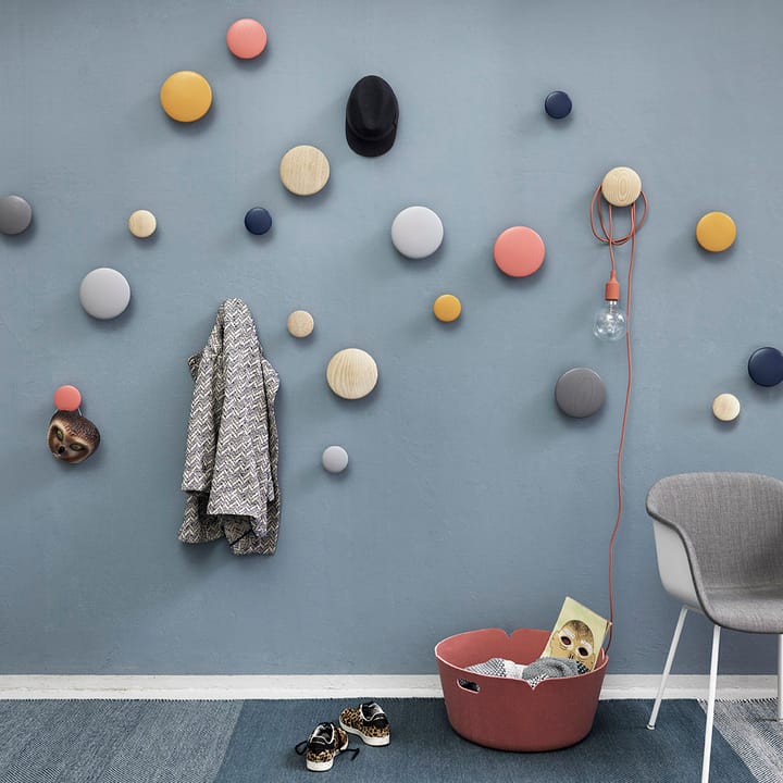 Dots Wandhaken senfgelb, Klein Muuto