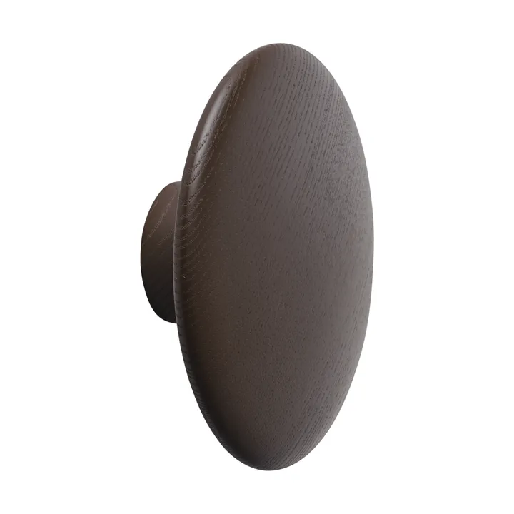 Dots Wood Kleiderhaken - Braun-Rot, Ø13 cm - Muuto