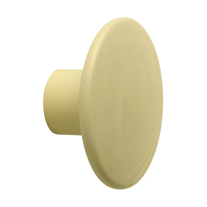 Dots Wood Kleiderhaken - Gelb-Beige, Ø6,5 cm - Muuto