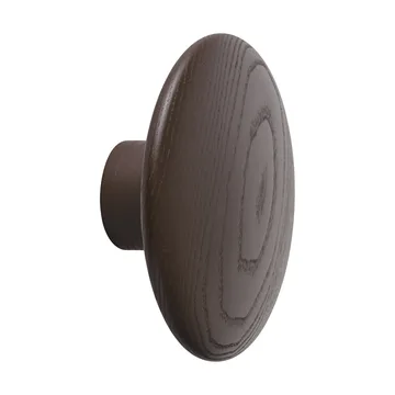 Dots Wood Wandhaken - Braun-Rot, Ø9 cm - Muuto