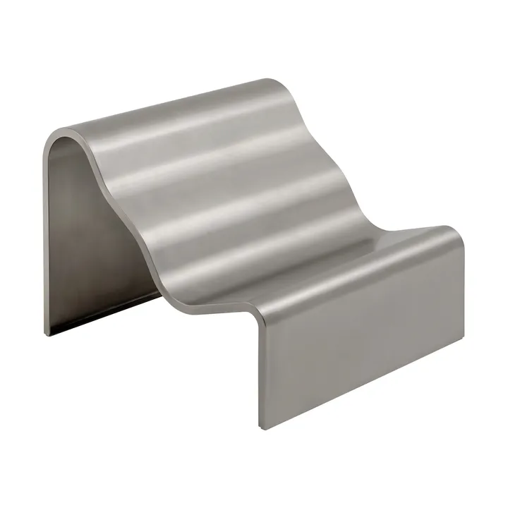 Dream View Bank - Gebürsteter Stahl, 100 cm - Muuto