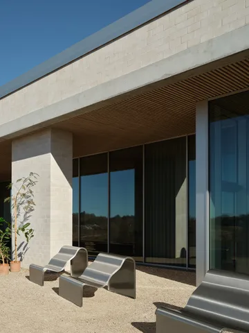 Dream View Bank - Gebürsteter Stahl, 100 cm - Muuto