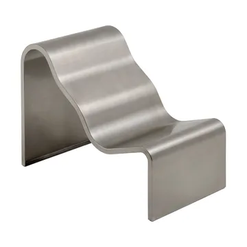 Dream View Bank - Gebürsteter Stahl, 60 cm - Muuto