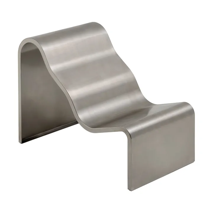 Dream View Bank - Gebürsteter Stahl, 60 cm - Muuto