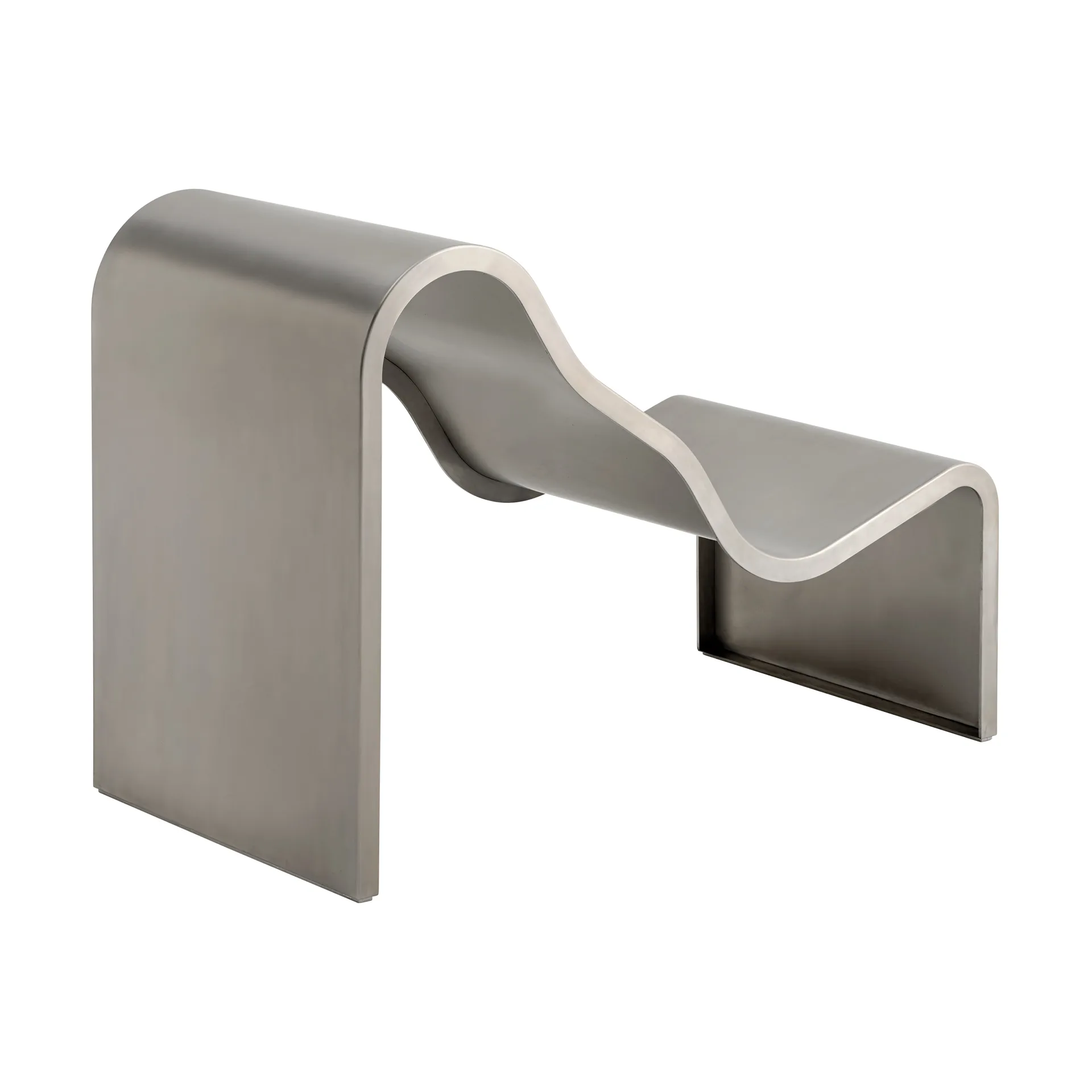 Dream View Bank, Gebürsteter Stahl, 60 cm Muuto