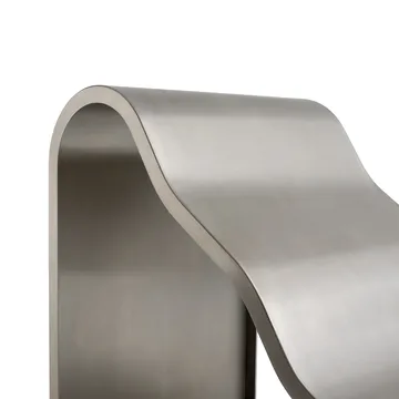 Dream View Bank - Gebürsteter Stahl, 60 cm - Muuto