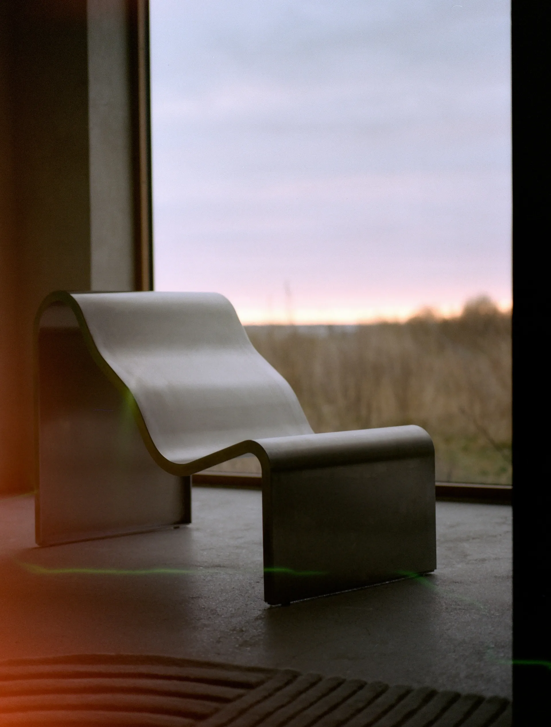 Dream View Bank, Gebürsteter Stahl, 60 cm Muuto