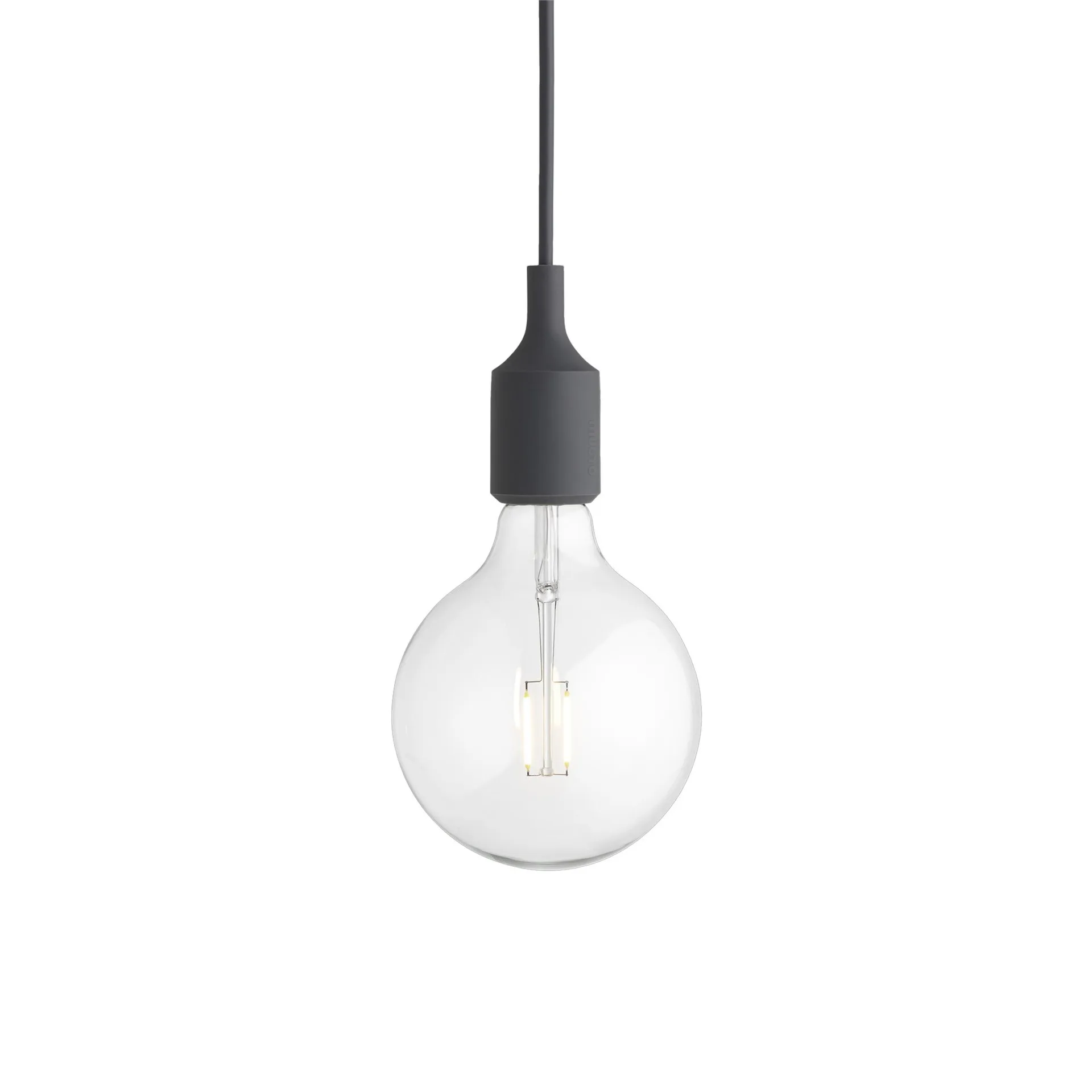 E 27 Lamp Pendelleuchte, Dunkelgrau Muuto