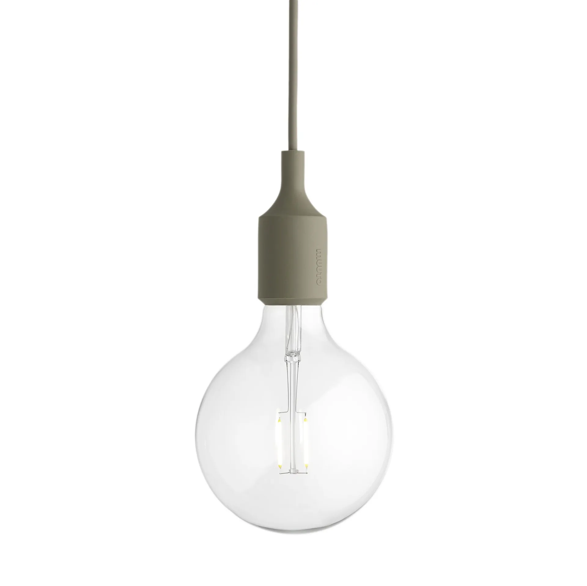 E 27 Lamp Pendelleuchte, Olivgrün Muuto
