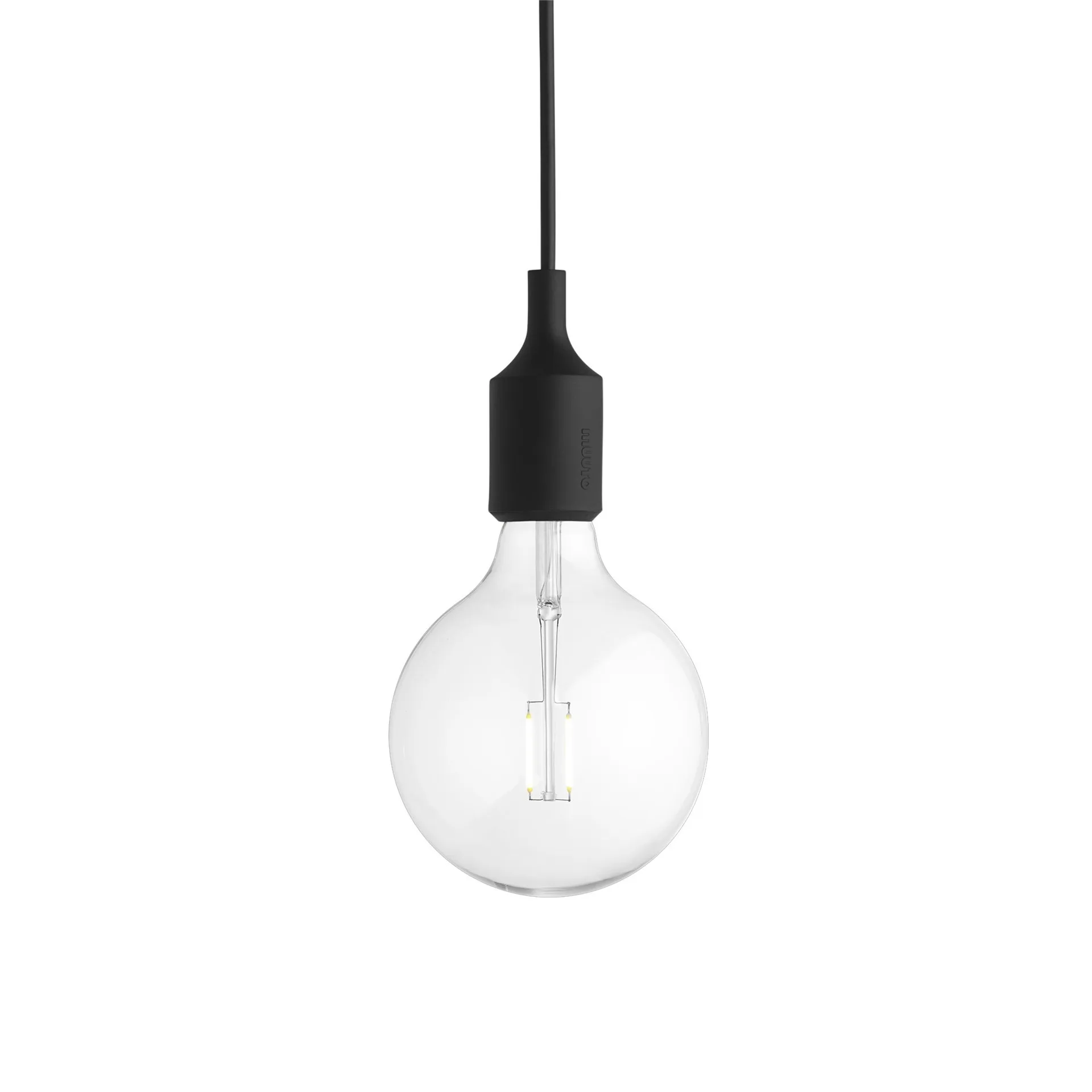 E 27 Lamp Pendelleuchte, Schwarz Muuto