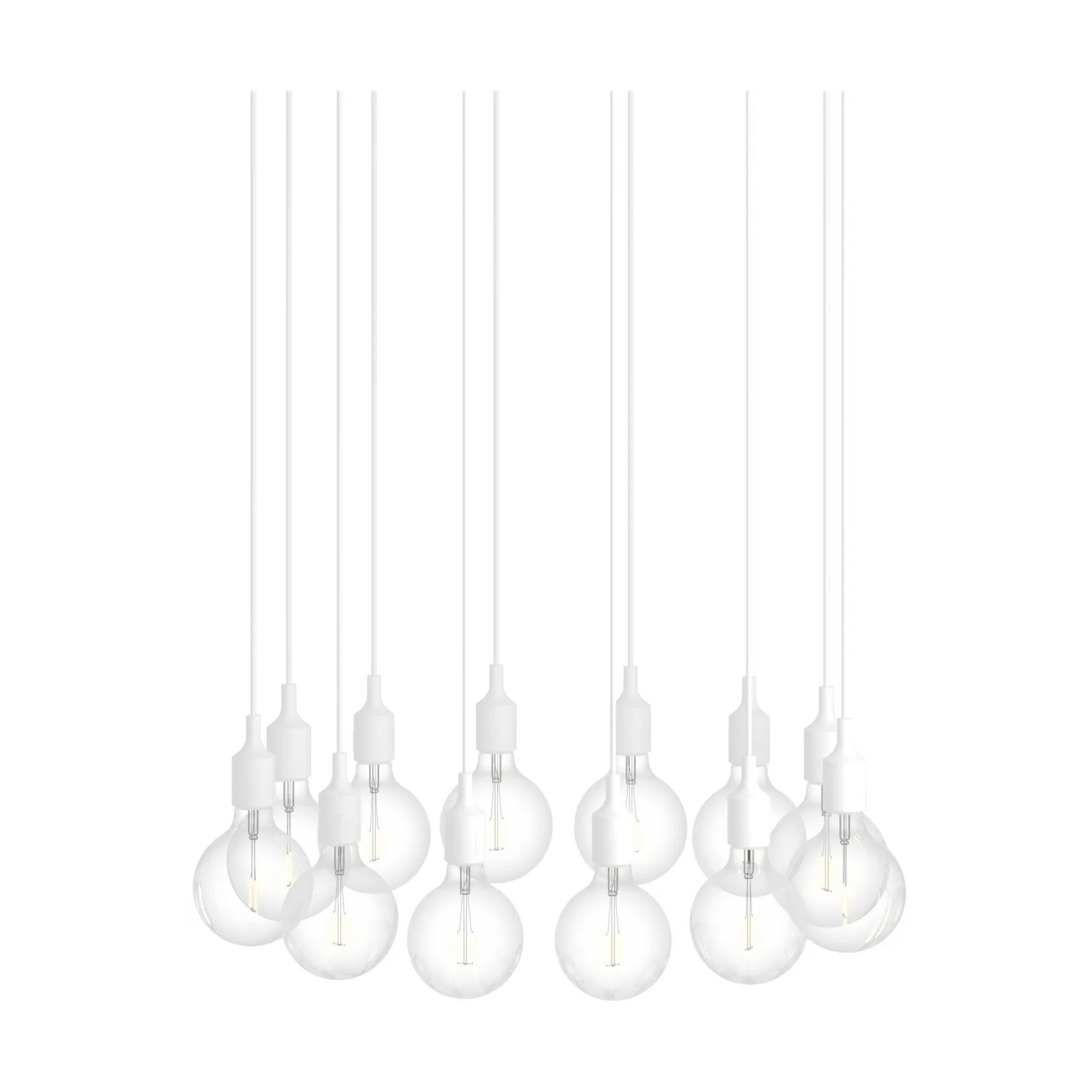 E27 Pendant Cluster 12 Pendel, Weiß Muuto