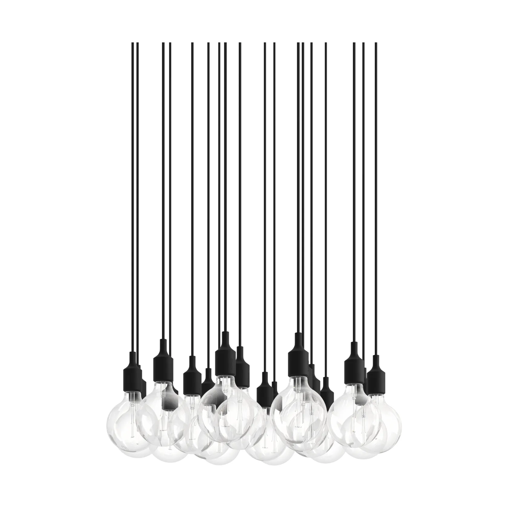 E27 Pendant Cluster 18 Pendelleuchte, Black Muuto