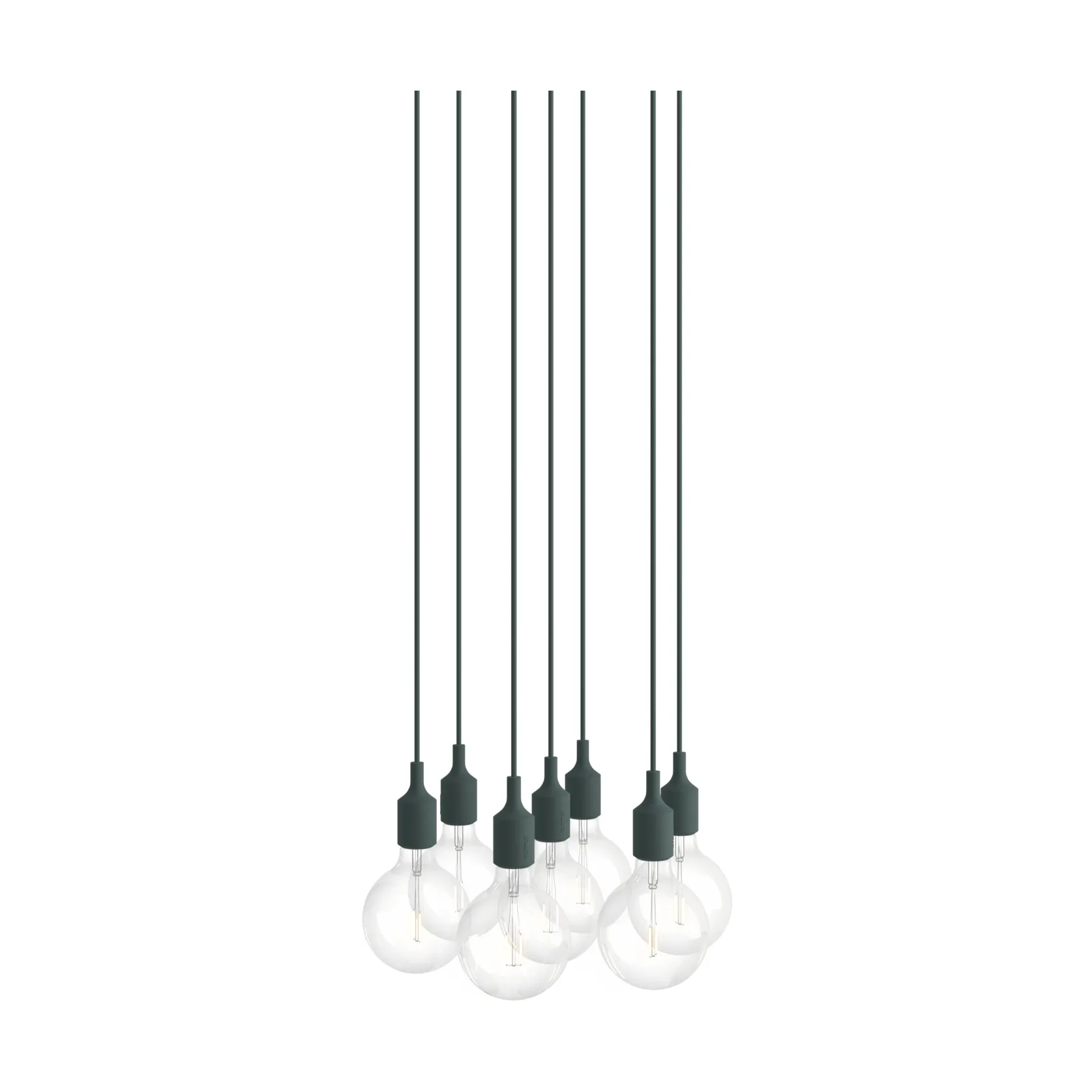 E27 Pendant Cluster 7 Pendel, Dunkelgrün Muuto