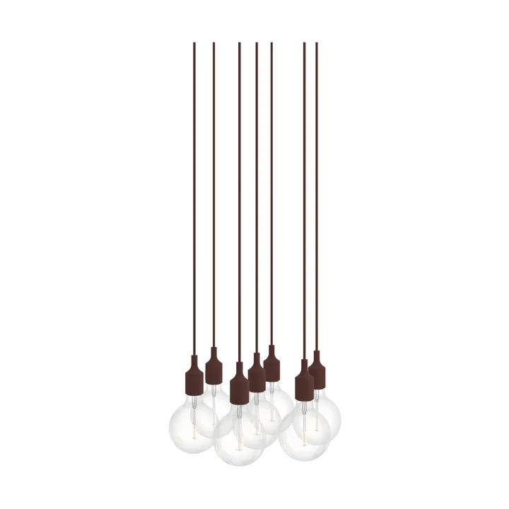E27 Pendant Cluster 7 Pendelleuchte - Dunkelrot - Muuto