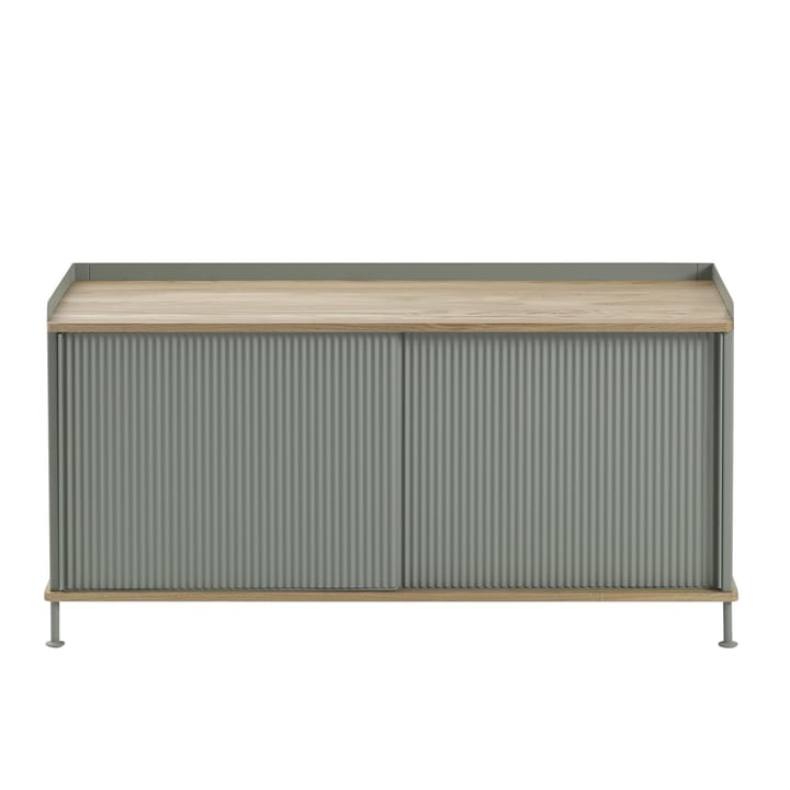 Enfold Beistelltisch niedrig - Oak-Dusty green - Muuto