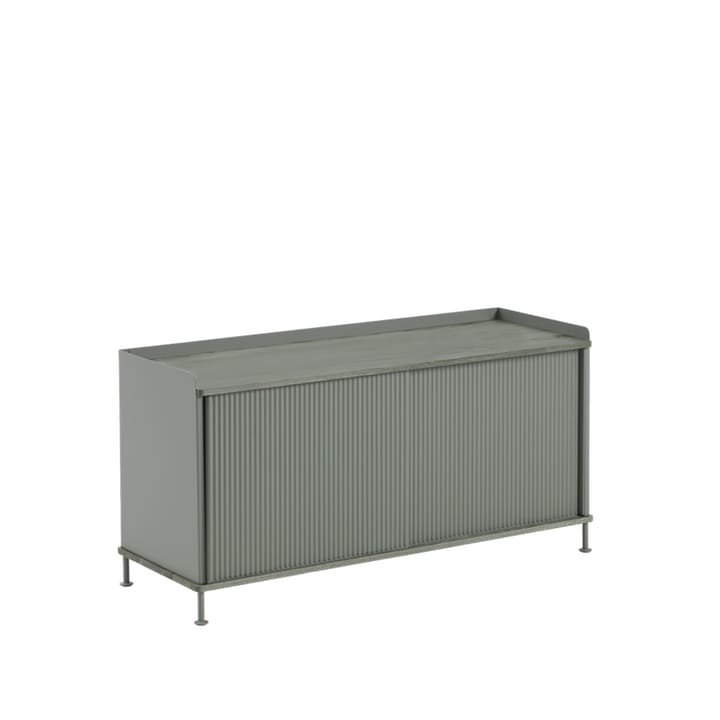 Enfold Low Sideboard - Dusty green-Metal - Muuto