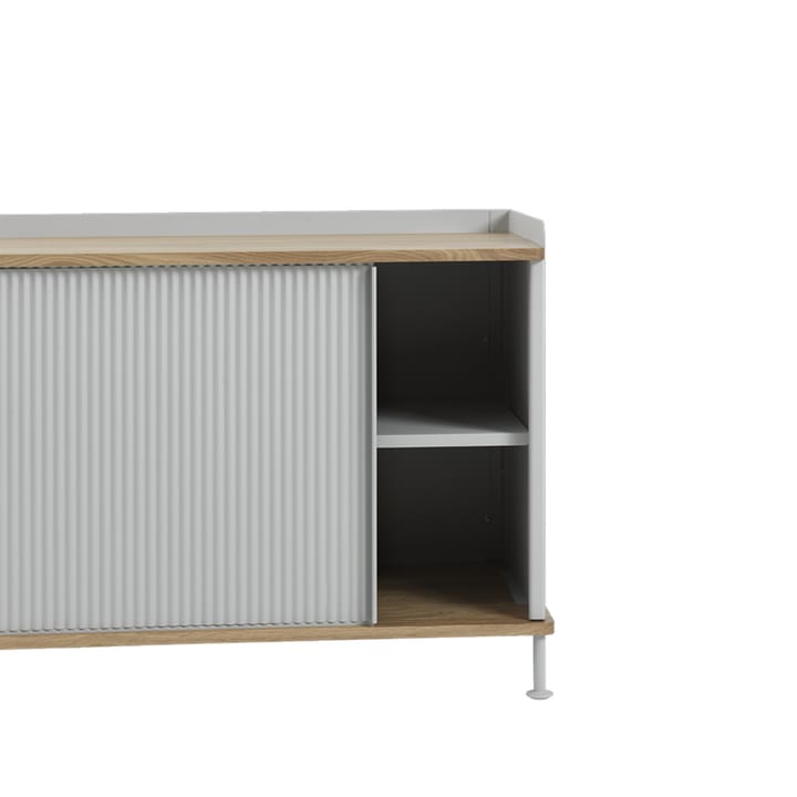 Enfold Low Sideboard - Grey-Metal - Muuto