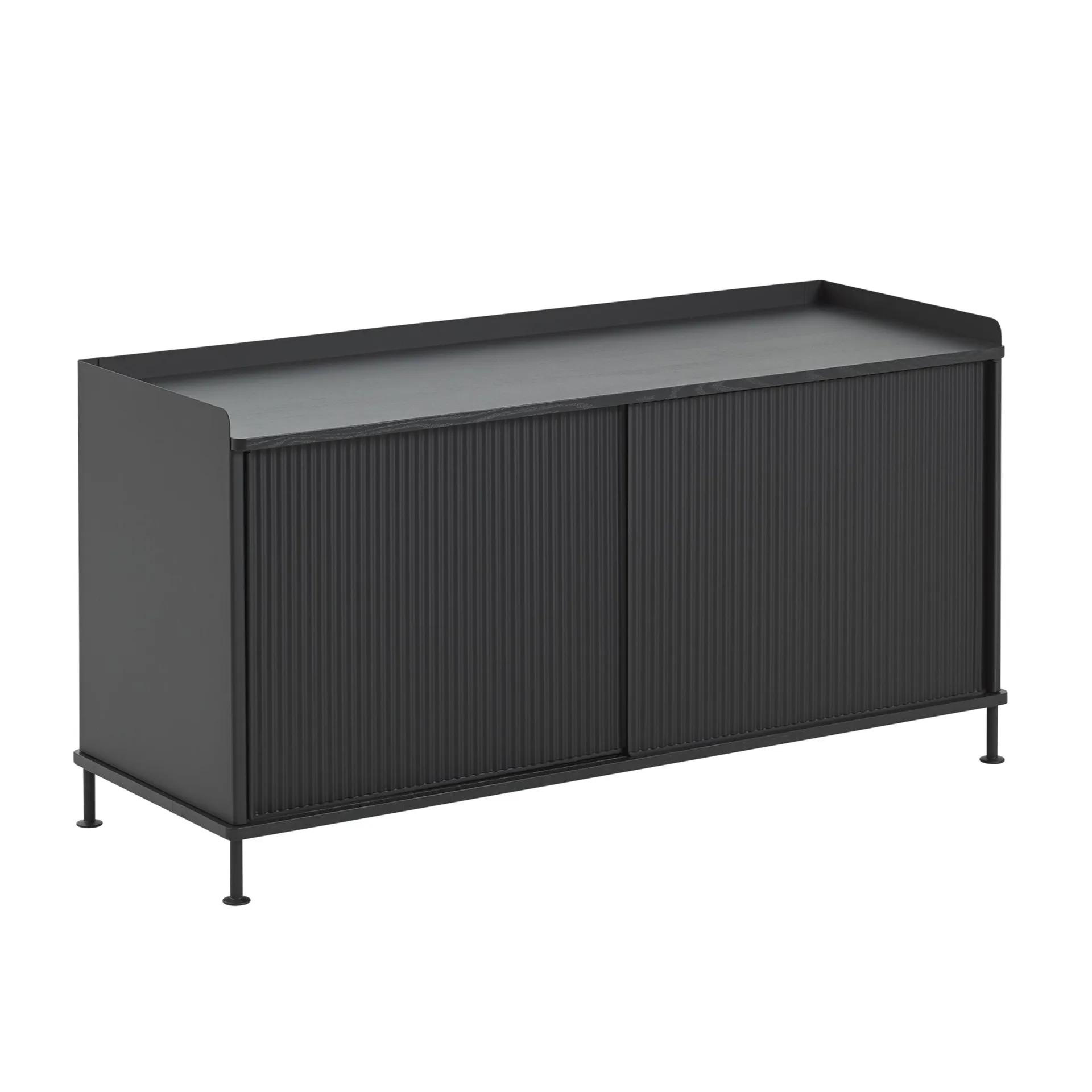 Enfold Sideboard niedrig 125x45x63 cm, Black-Black Muuto