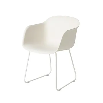 Fiber armchair Bürostuhl mit drehbarem Gestell - Black-anthracite black base - Muuto
