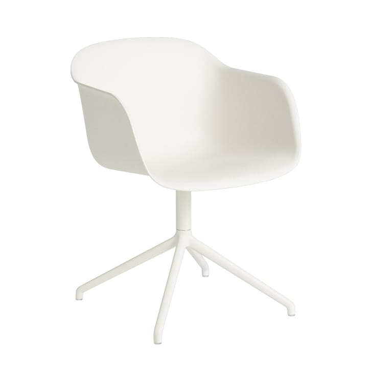 Fiber armchair Bürostuhl mit drehbarem Gestell - Weiß - Muuto