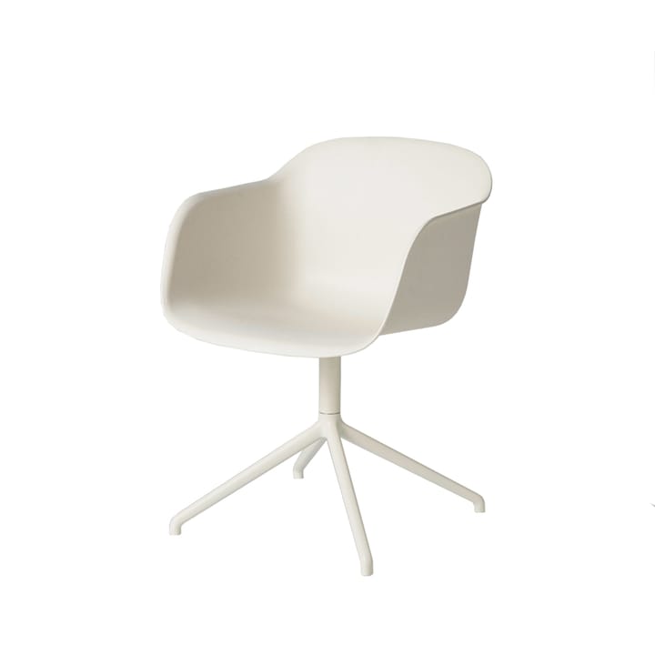 Fiber armchair Bürostuhl mit drehbarem Gestell - White, Weißes Gestell - Muuto