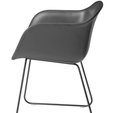 Fiber Armlehnstuhl sled base - Grey, Grauer Sitz - Muuto