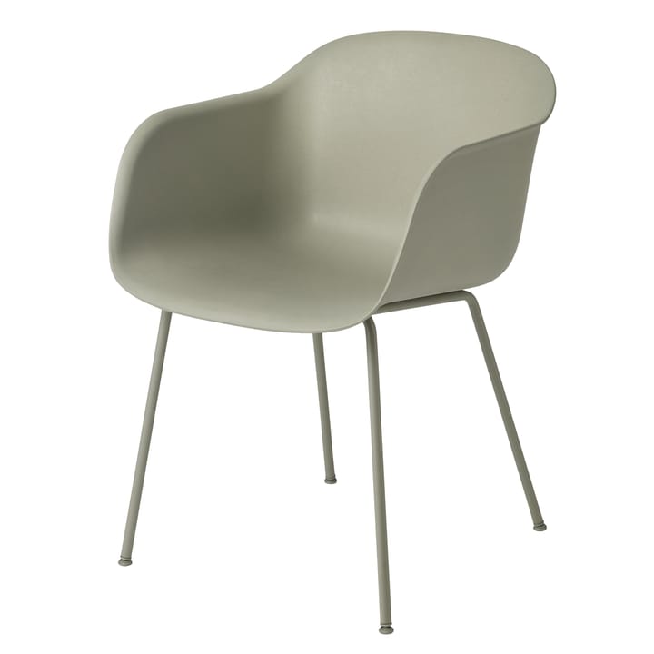 Fiber chair Stuhl mit Armlehne - Dusty green-Green (Kunststoff) - Muuto