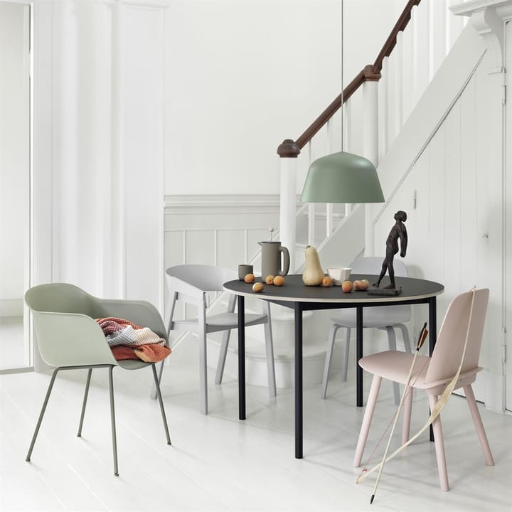 Fiber chair Stuhl mit Armlehne, Dusty green-Green (Kunststoff) Muuto