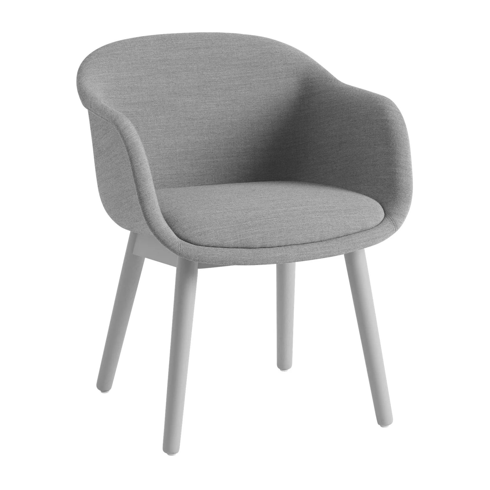 Fiber Conference Armchair mit Holzbeinen, Remix 133-grey Muuto