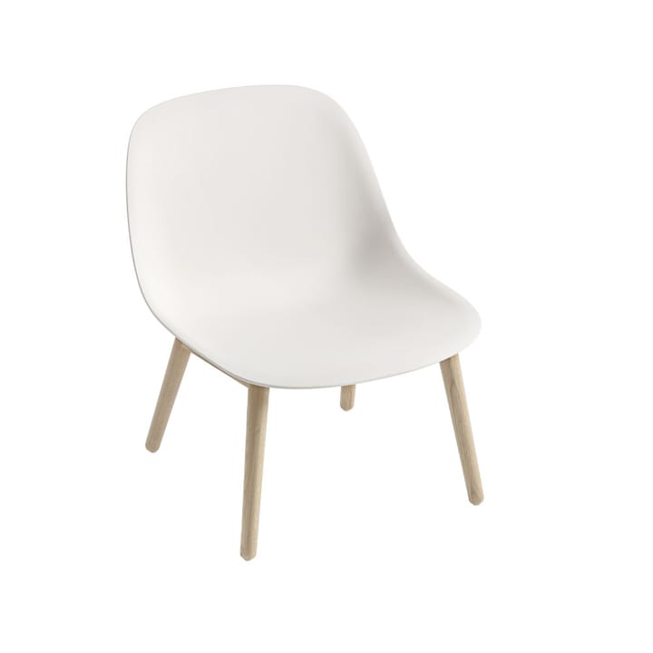 Fiber Loungestuhl wood base - Natural white, Eichenholzbeine - Muuto