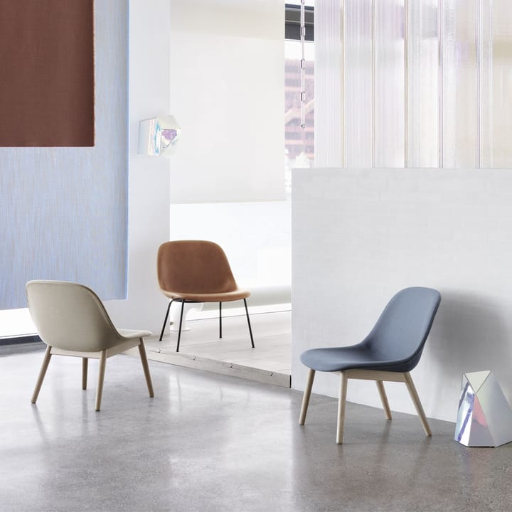 Fiber Loungestuhl wood base, Ocker, Eichenholzbeine Muuto