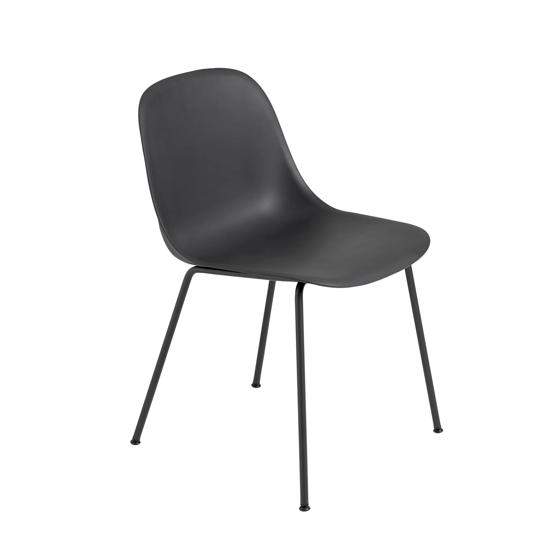 Fiber side chair Stuhl, Black-Anthracite (Kunststoff) Muuto
