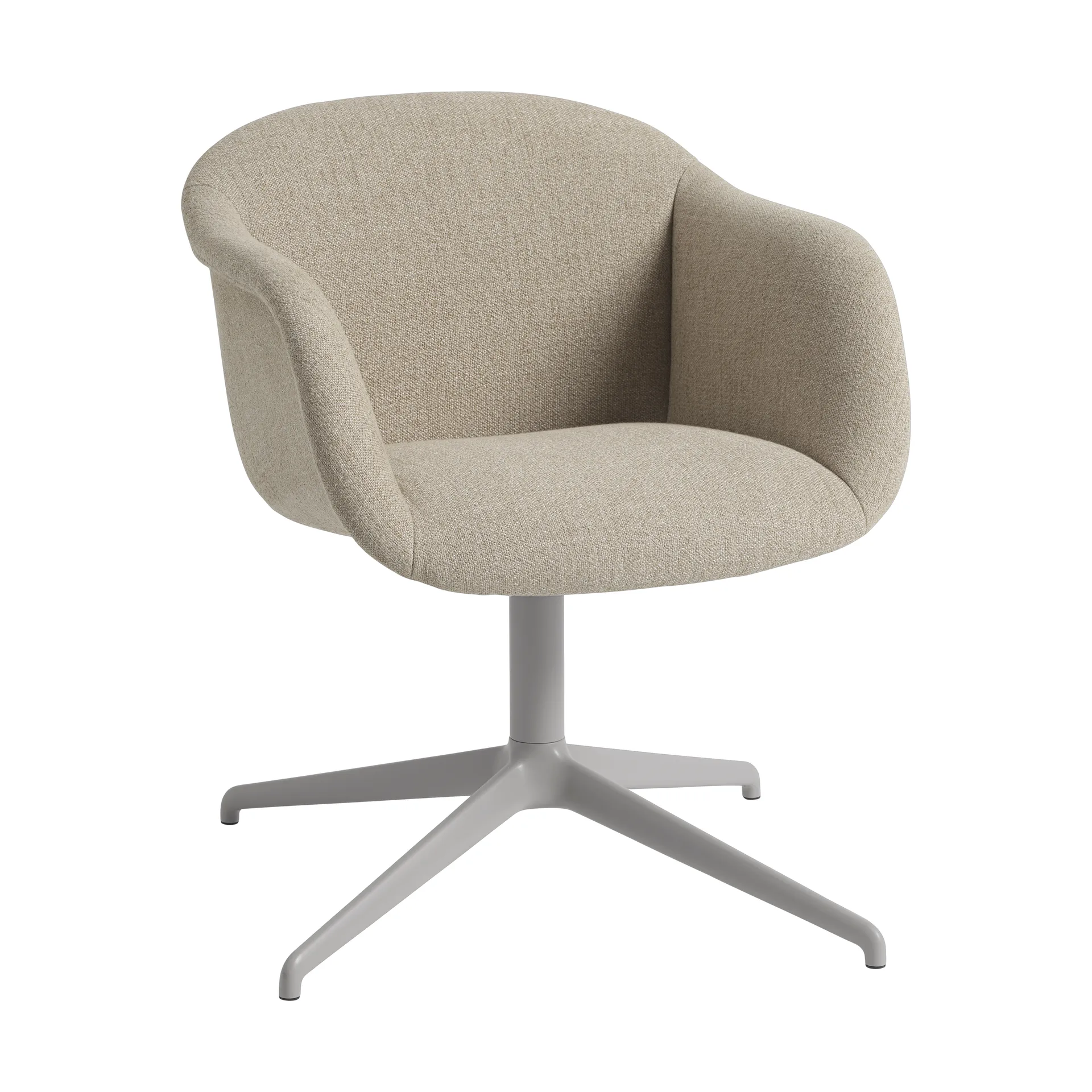Fiber Soft Armchair mit Drehgestell, Ecriture 240/Grey Muuto