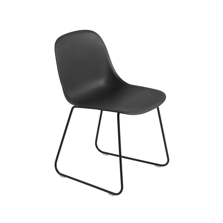 Fiber Stuhl Stahl Kunststoffsitz - Black-Anthracite black - Muuto